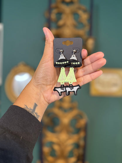 Spaceship cow abduction dangles